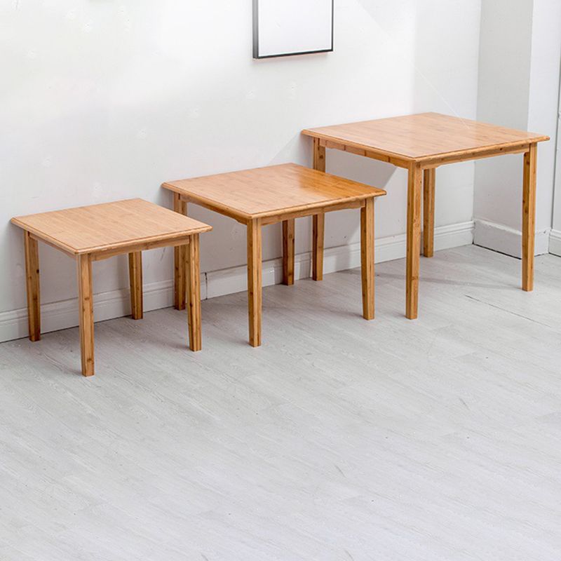 Nordic Rectangular Wooden Coffee Table 4 Legs Natural Cocktail Table