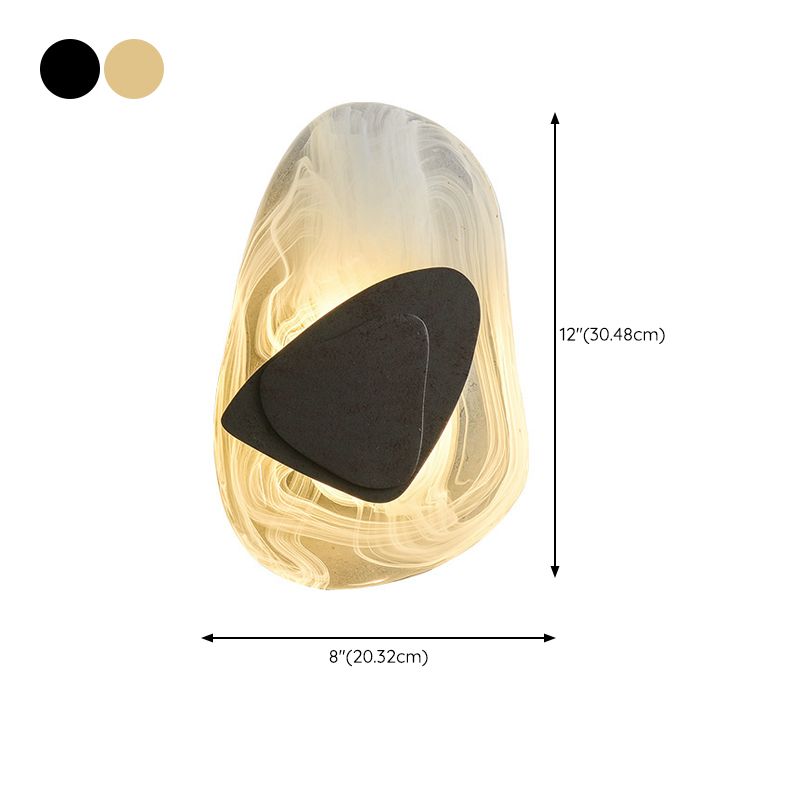 Glass Sconce Light Fixtures Black/Gold Wall Mounted Lights for Living Room