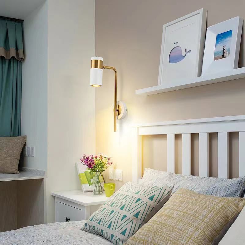 Metal Cylinder Wall Mount Lamp Simple 1 Light Wall Mounted Light Fixture
