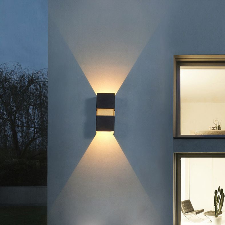 Application murale en aluminium extérieur contemporain Lumière murale à LED à LED 1 Light
