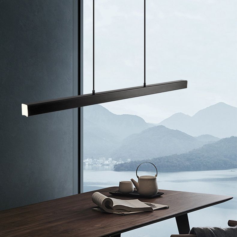 Rectangle Island Chandelier Lights Contemporary Acrylic Chandelier Lighting Fixtures for Dining Table