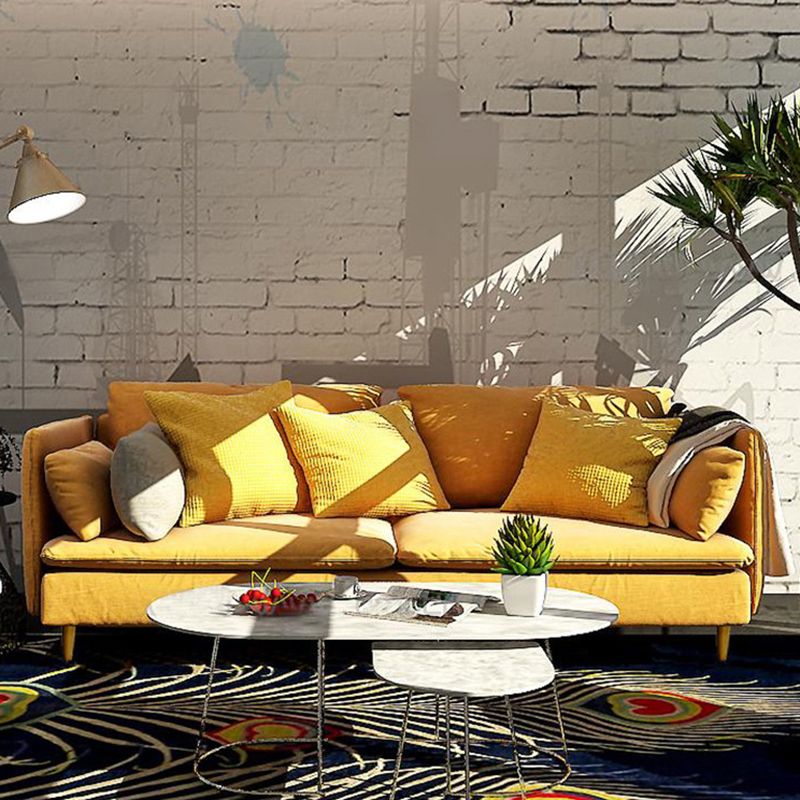 Contemporary Cushions Standard Pillow Top Arm Slipcovered Sofa