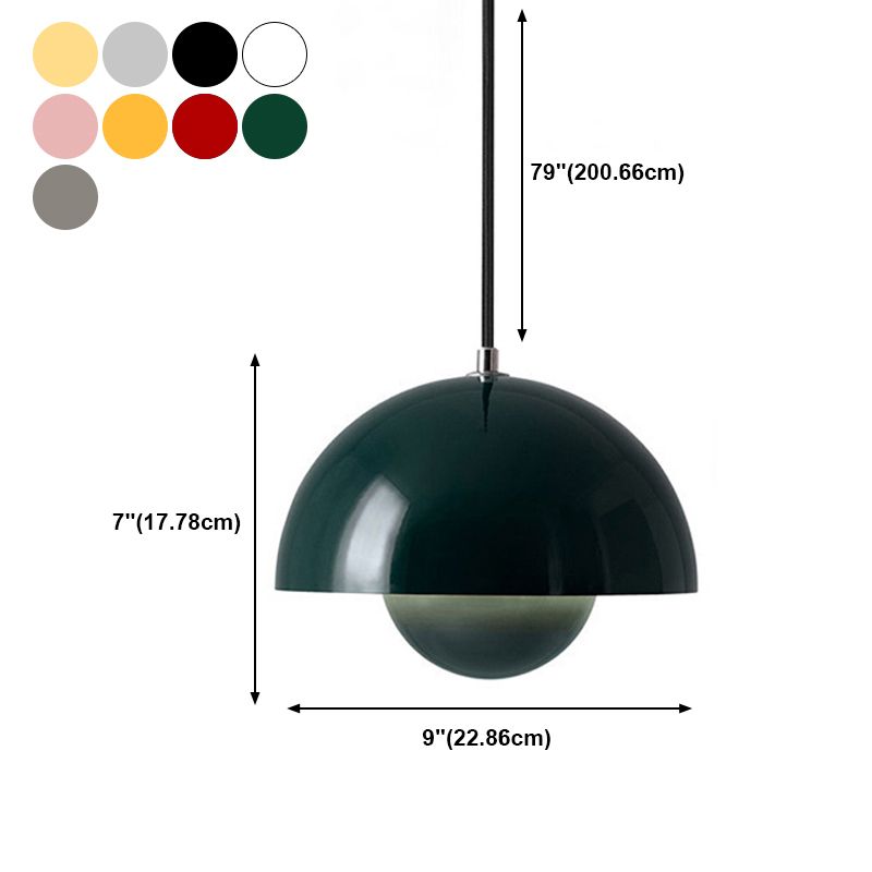 Colorful One Head Hanging Light Nordic Style Macron Pendant Lamp for Bedroom