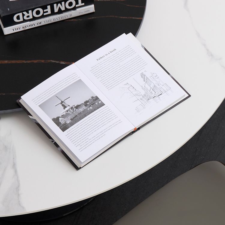 Contemporary Sintered Stone Table Standard Round Dining Table with Pedestal Base