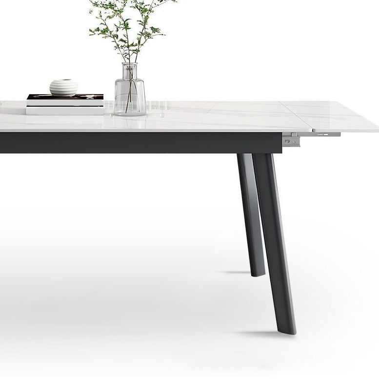 Contemporary 1/4/5/7 Pieces Dining Chairs Set Stone Rectangle Furniture in White