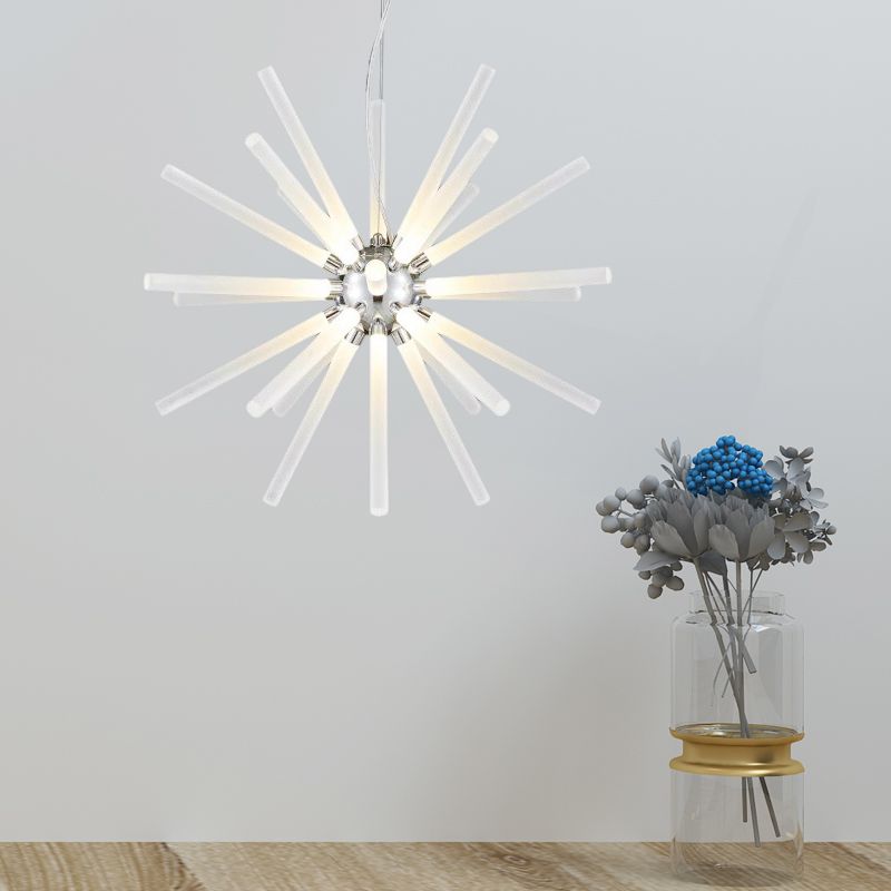 Starburst Chandelier Pendant Light Modern Crystal 12.5"/18"/28" Wide LED Clear Hanging Ceiling Light