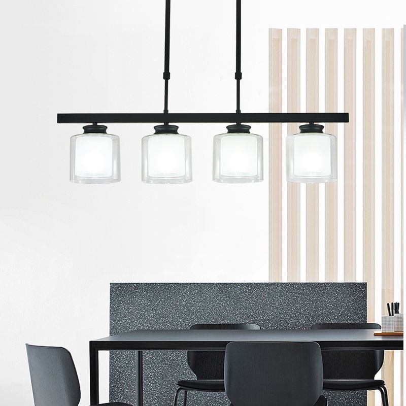 4 Éclairage pendentif à cylindre léger