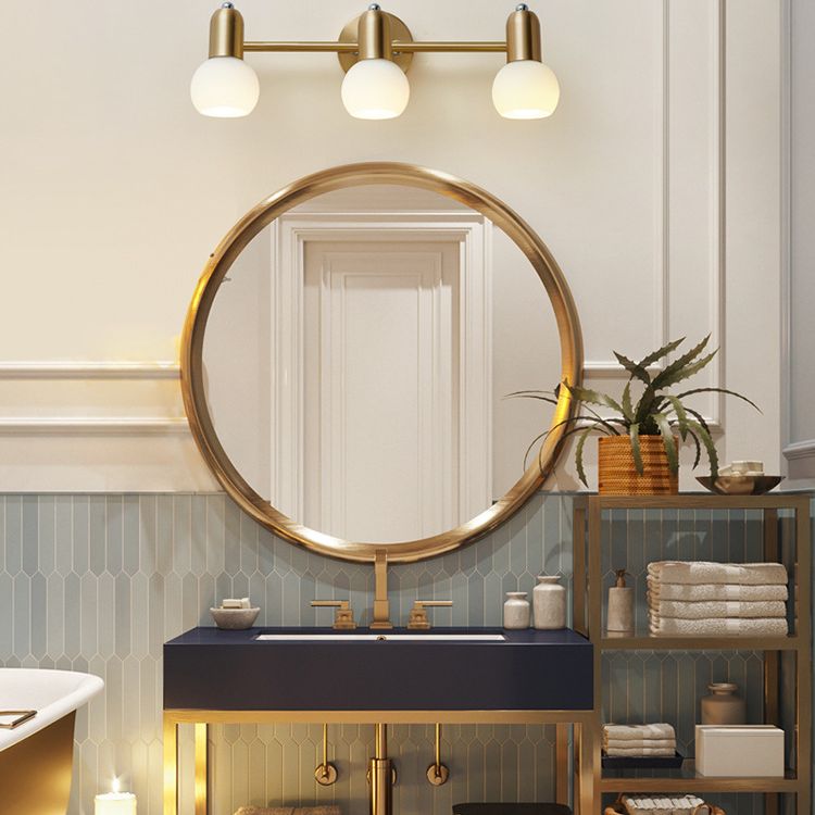 Luci da parete in vetro sfera Luci da parete Modern Wall Sconce Lighting per bagno