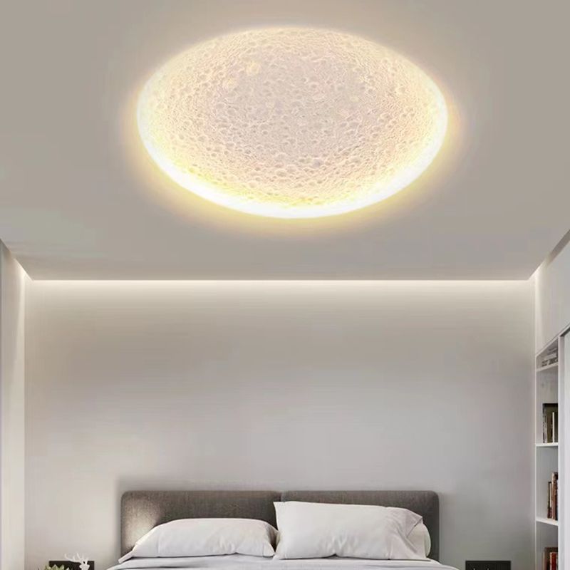 Modern Creative Style Wall Sconce Moon LED Wall Mount Light in White