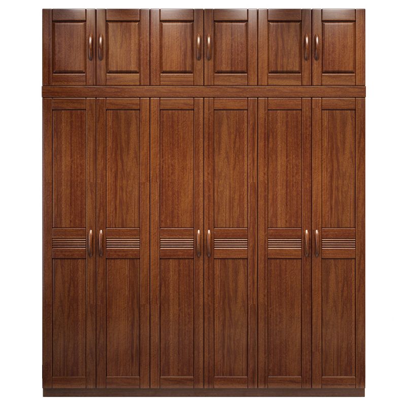 Traditional Walnut Wood Storage Cabinet Brown Cabinet for Home