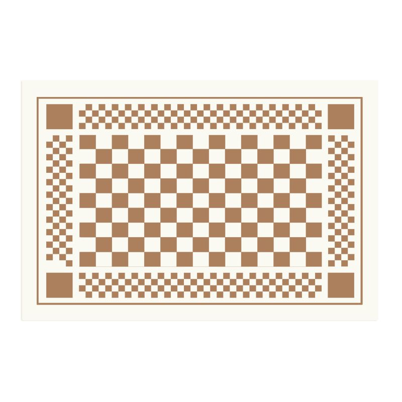 Fancy Modern Area Carpet Plaid Pattern Polyester Area Rug Stain Resistant Rug for Living Room