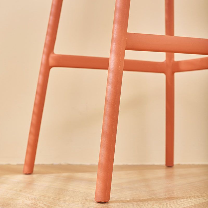 Scandinavian Matte Finish Plastic Barstool Armed Milk Tea Shop Stool