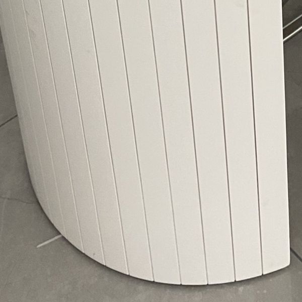 Mesa de comedor contemporánea de madera maciza mesa blanca de madera blanca con alto contenido de brillo para comedor