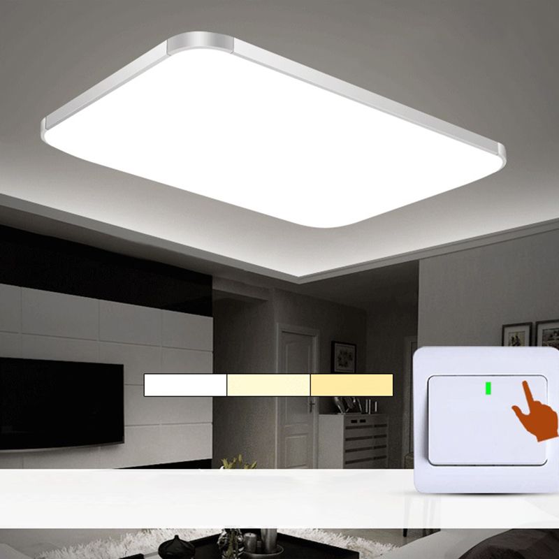 Plafonnier LED en aluminium de style moderne, plafonnier de salon avec 1 lumière