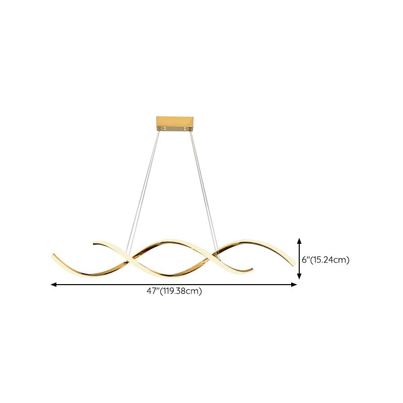 Strip Shape Island Lamp Modern LED Island Hanging Light with Silica Gel Shade for Bedroom
