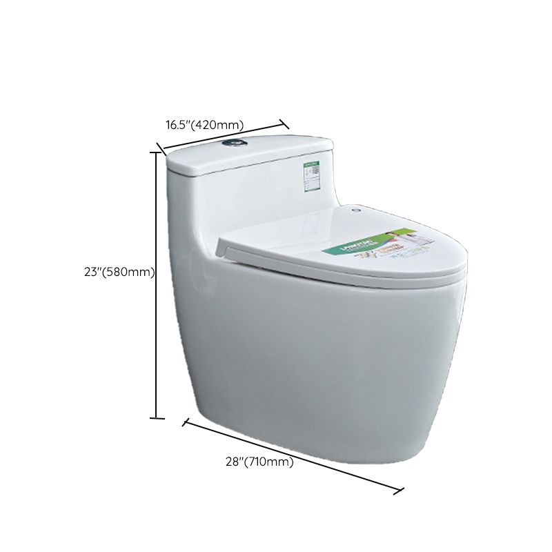 Modern Floor Mount Flush Toilet White Urine Toilet with Seat for Bathroom