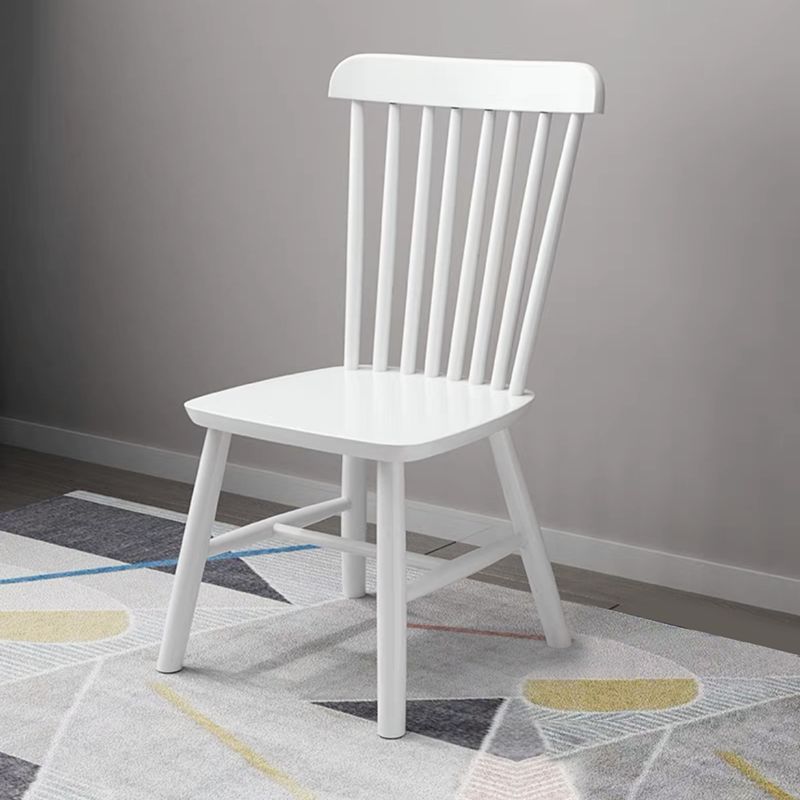 Contemporary Dining Chair Slat Back Side Chair with Wood Legs for Home Use