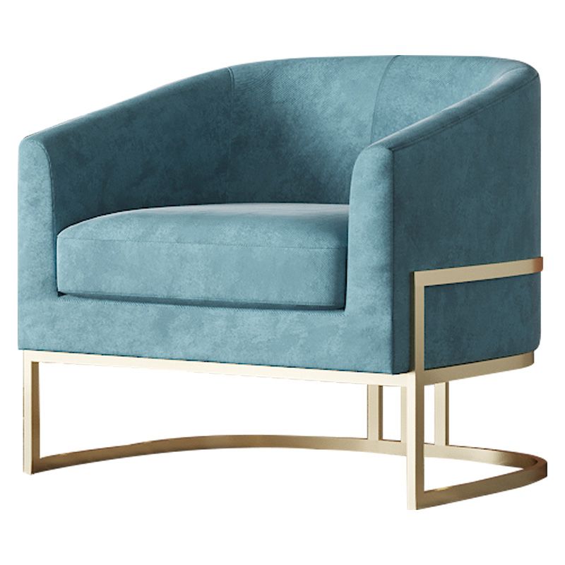 Contemporary 28" Wide Fixed Back Sloped Arms Sponge Barrel Chair