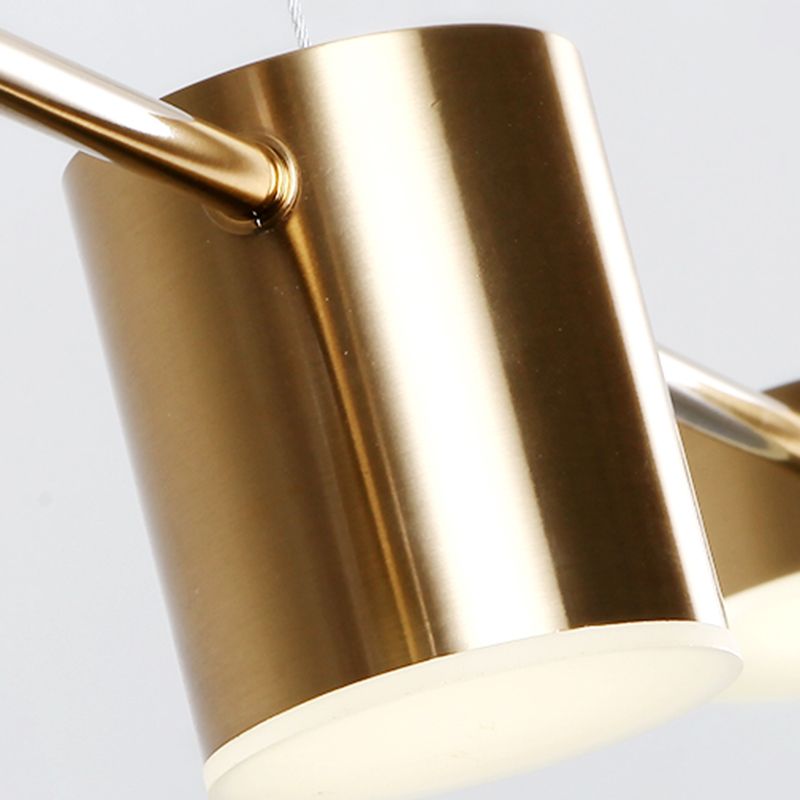 Lámparas modernas de restaurantes LED de restaurante múltiple de cilindro con sombra acrílica