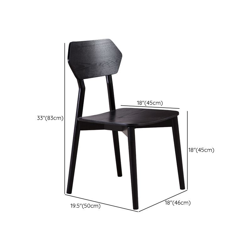 Open Back Dining Accent Chair Industrial Armless Dining Chairs