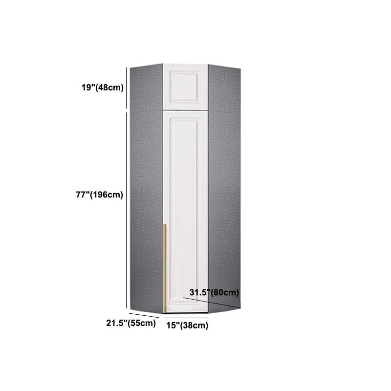 Modern Style Wardrobe White Colour Wooden Wardrobe Closet with Drawer