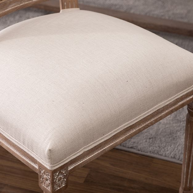 Fauteuil de salle à manger en bois avec coussin, chaise d'appoint à dossier ouvert pour la maison