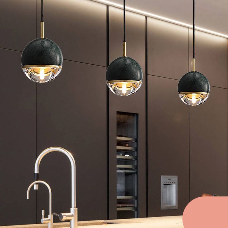 Noordse bolvormige hanger verlichtingsarmatuur stenen slaapkamer plafond hanglampje