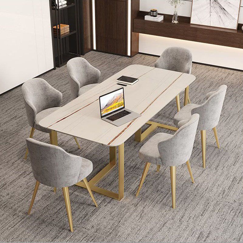 Contemporary Style Writing Desk Rectangular Sled Base Office Desk
