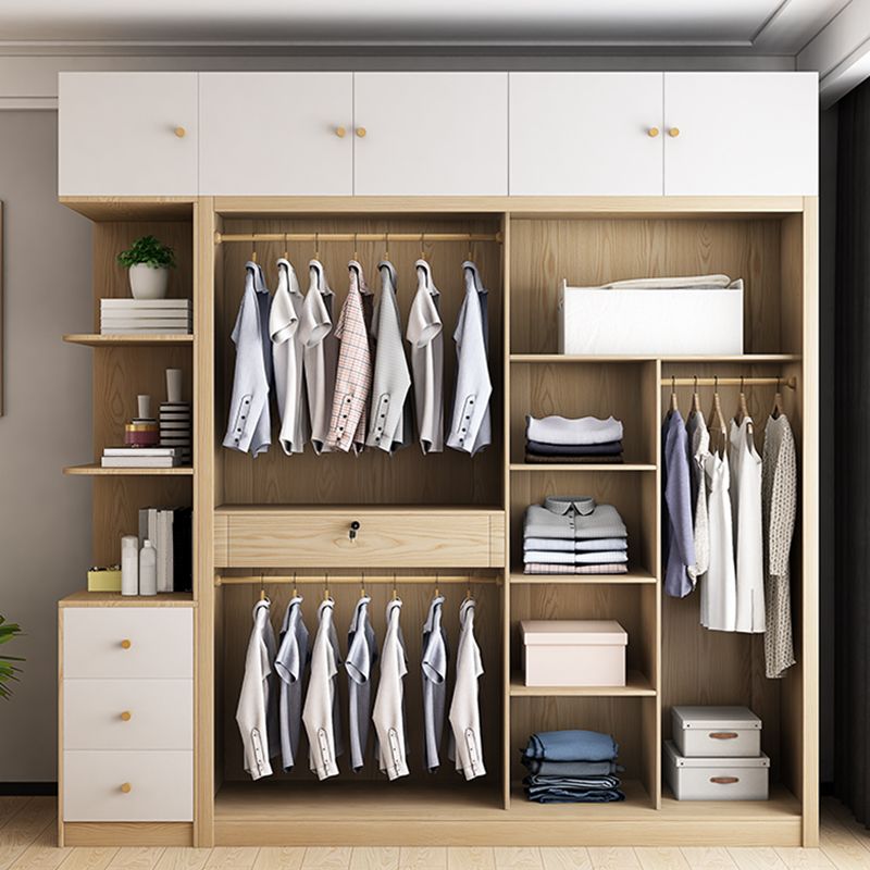 Engineered Wood Wardrobe Armoire Contemporary Wardrobe Cabinet