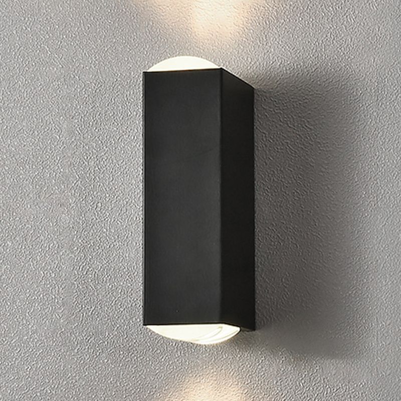 Estilo moderno de aluminio Luz de pared de pared negra LED LED de pared para aire libre