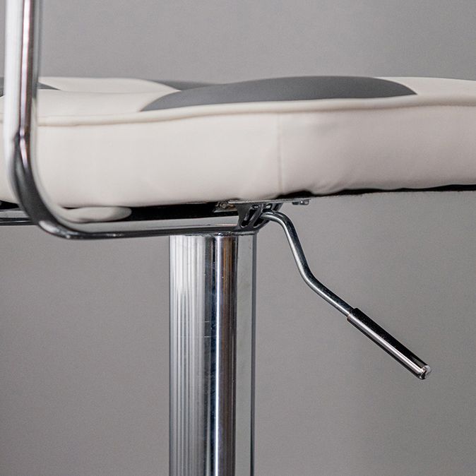 Modern Style Counter Stool Pu Leather Adjustable Height Bar Stool