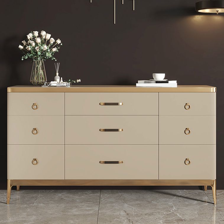 Glam Storage Chest Dresser Wooden Storage Chest with Drawers