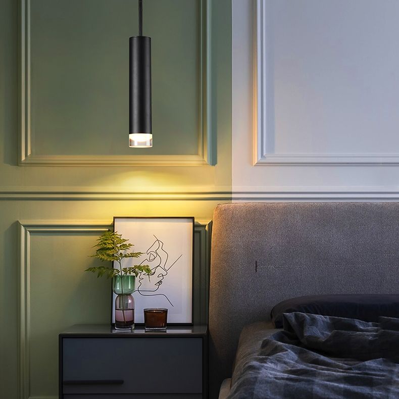 Contemporary LED 1-Light Ceiling Pendant Light Acrylic Linear Hanging Lamp for Bedroom