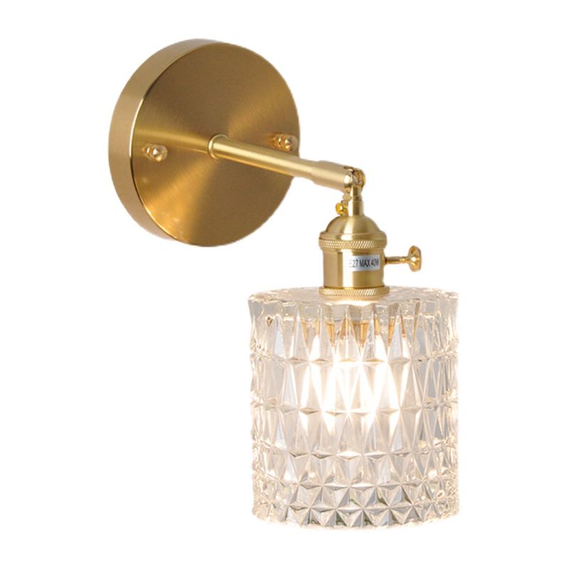 1 lumière de mi-cylindre luminaire en verre luminaire de style moderne