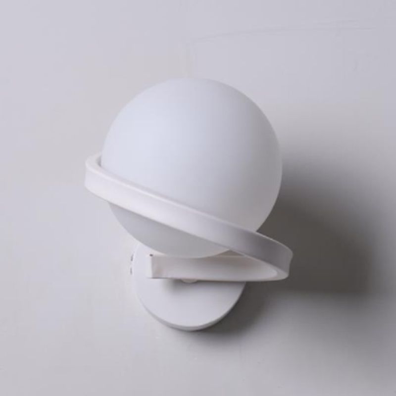 Modernism Globe Bath Vanity Lighting Metal Black/White Light for Bathroom