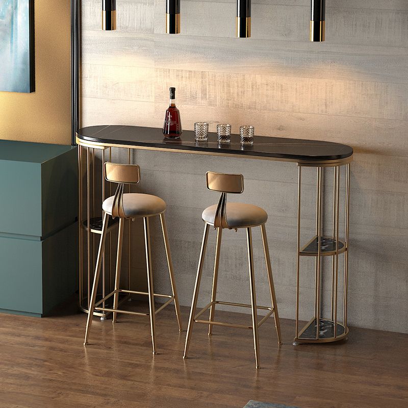 Contemporary Storage Bistro Accent Dining Table Indoor Double Pedestal Patio Bar Table