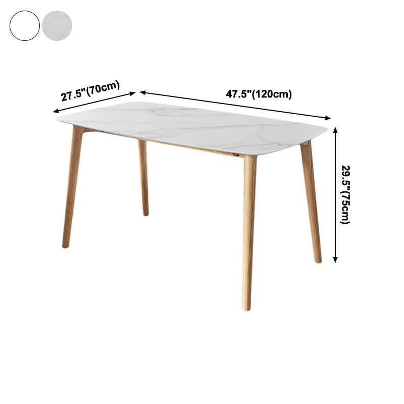 Tavolo da tavolo da top in pietra sinterizzato contemporaneo tavolo da pranzo rettangolo per cucina