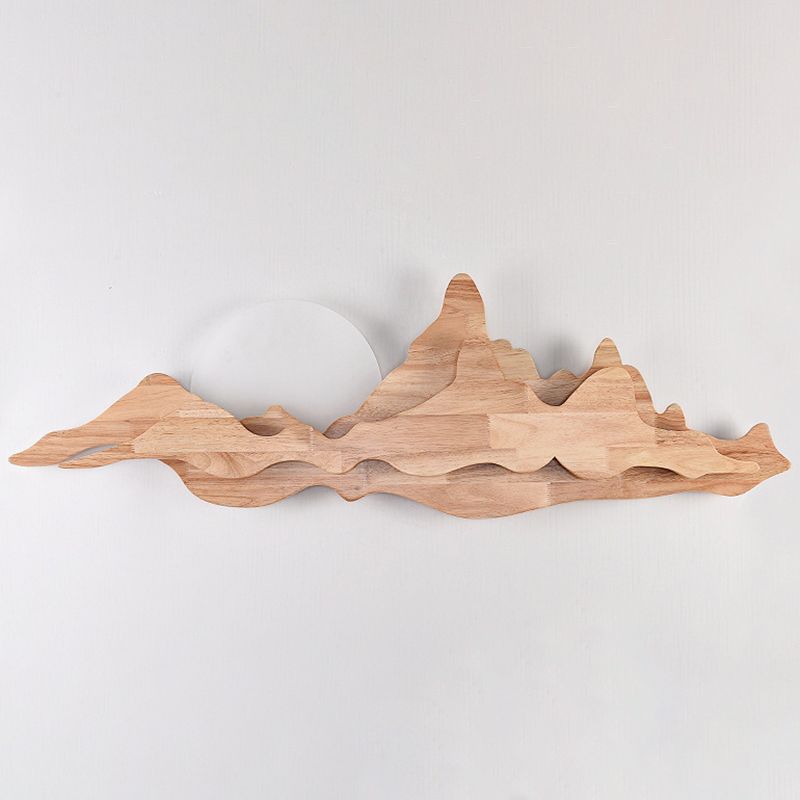 1 luci di luce unica unica in stile moderno illuminazione a parete in legno per camera da letto