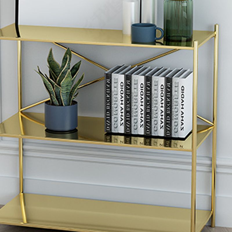 Minimalist Metal Open Etagere Bookcase with Rectangular Shelves
