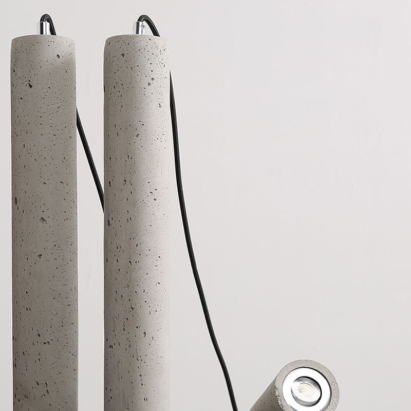 Nordic Modern Cylindrical Shape Pendant Light Concrete Small Suspension Light  for Living Room