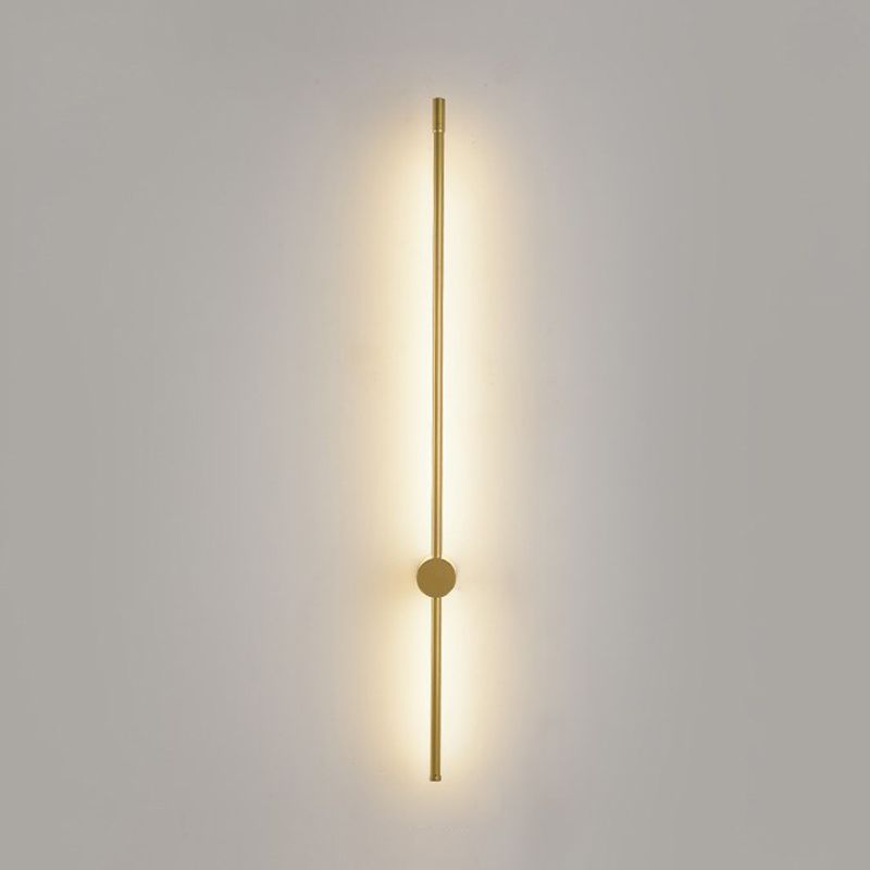 Forma de pared de metal de forma lineal estilo moderno de pared de 2 luces de luz de pared