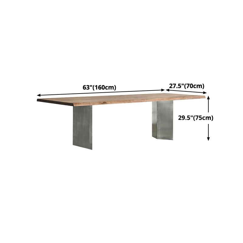 Mesa de comedor glamorosa de forma rectangular Mesa sólida para cocina