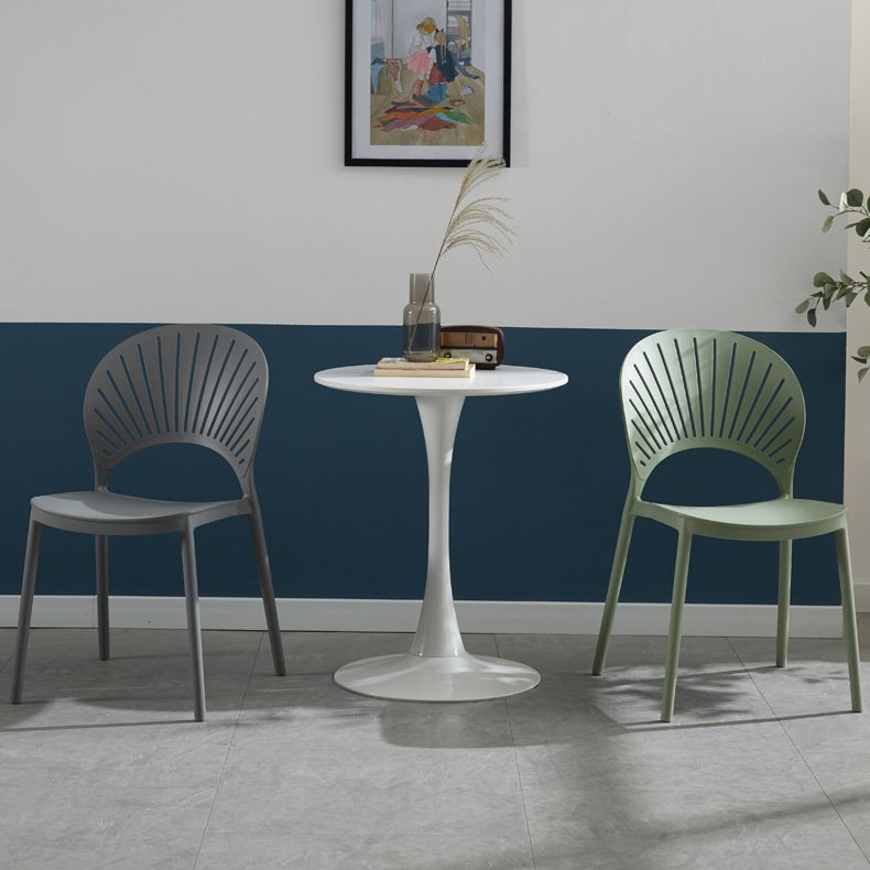 Haus zeitgenössischer Seitenstuhl offener schalenförmiges Plastik-Esszimmer Stuhl