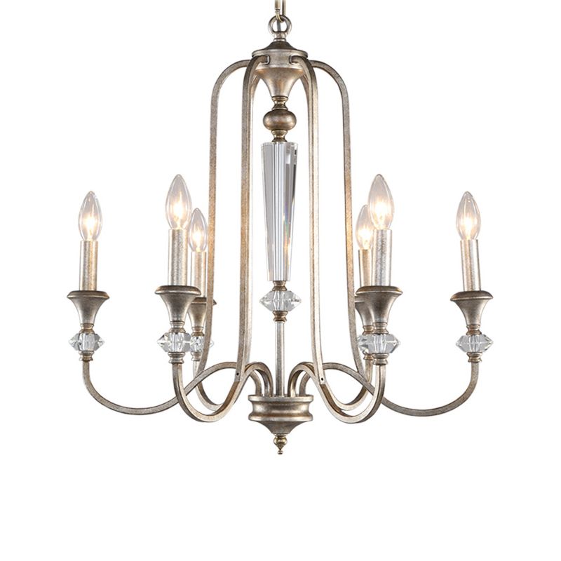 Lampada candele in stile coloniale Lumo Lampada a sospensione del soffitto metallico per soggiorno