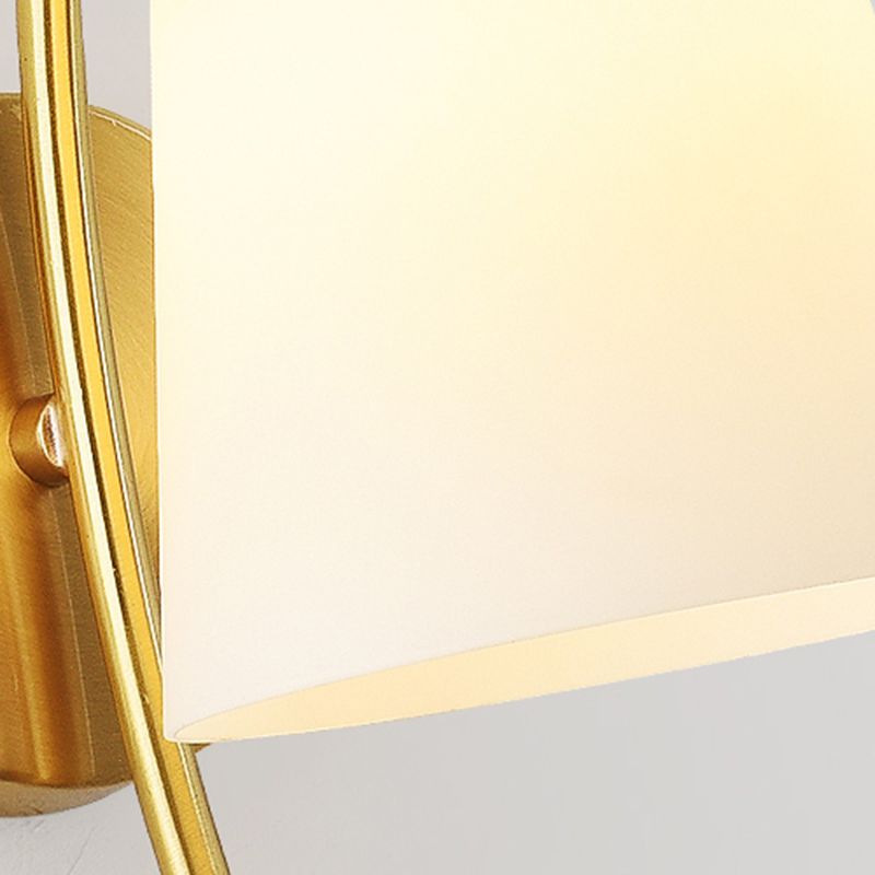Modern Minimalist Wall Mounted Lamp Glass Wall Lamp in Brass for Living Room
