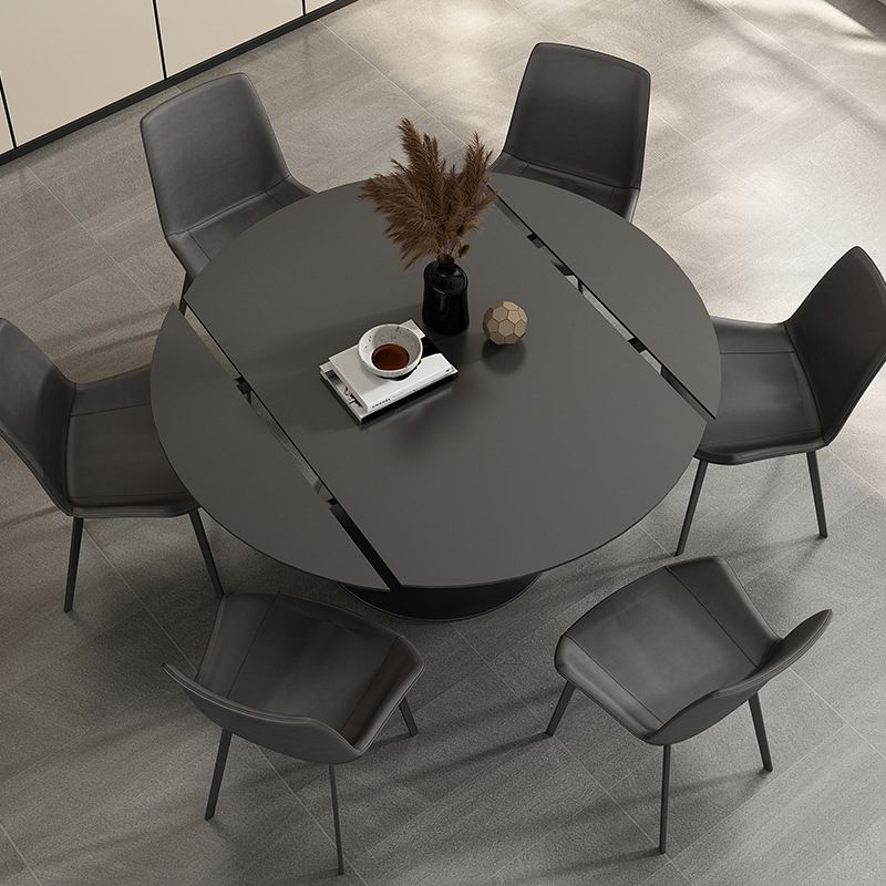 Modern Style Sintered Stone Dining Round Table Set 1/3/4/7 Pieces Dining Set