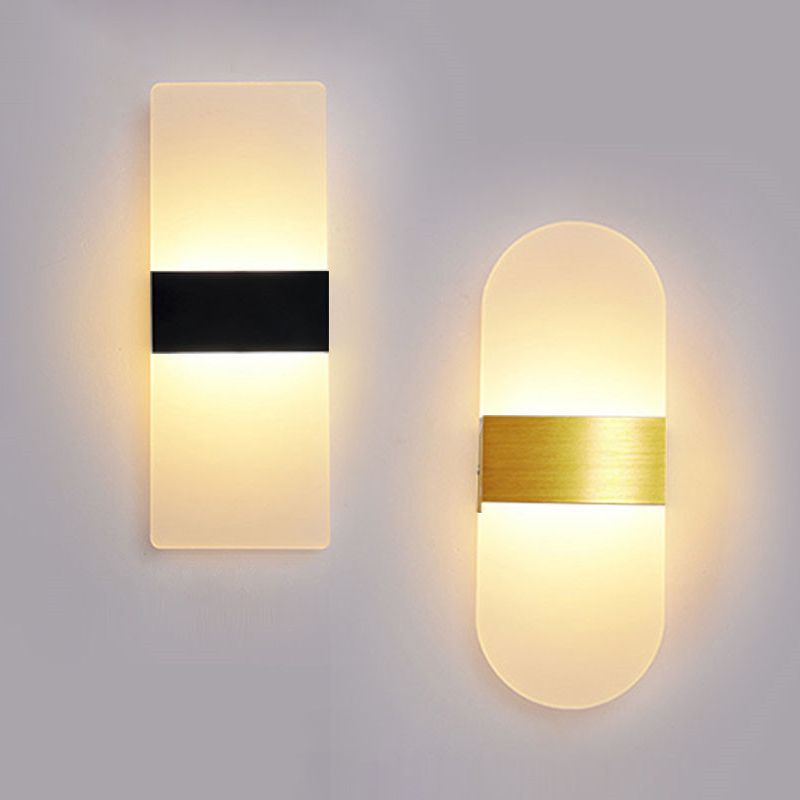 Contemporary Geometric Wall Mounted Lights Acrylic Flush Mount Wall Sconce for Bedside