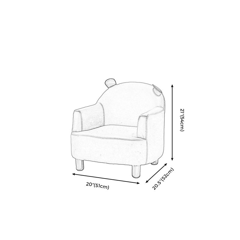 Basic Four Leg Arm Chair Arms Included Barrel Accent Chair, 20.47" W √ó 20.08" L √ó 20.47" H