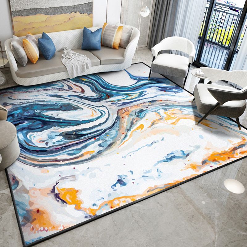 Dazzling Modern Rug Multicolor Abstract Print Rug Non-Slip Machine Washable Stain Resistant Rug for Drawing Room