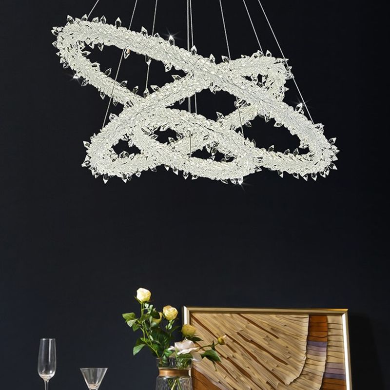 Moderner Stil klarer Kristallgehängnisbeleuchtung 1-Licht-Orbikularleuchterlampe